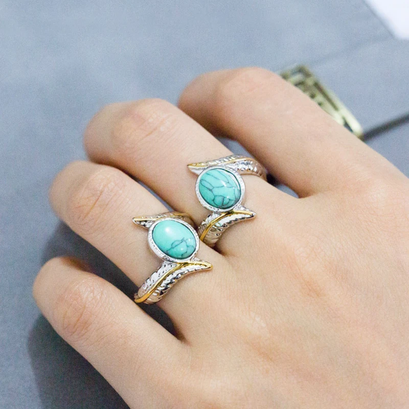 Retro Fashion Blue Resin Ring Exquisite Jewelry Ring Classic Feather Ring Size 5-11 for Men Women Party
Retro Fashion Blue Resin Ring Exquisite Jewelry Ring Classic Feather Ring Size 5-11 for Men Women Party