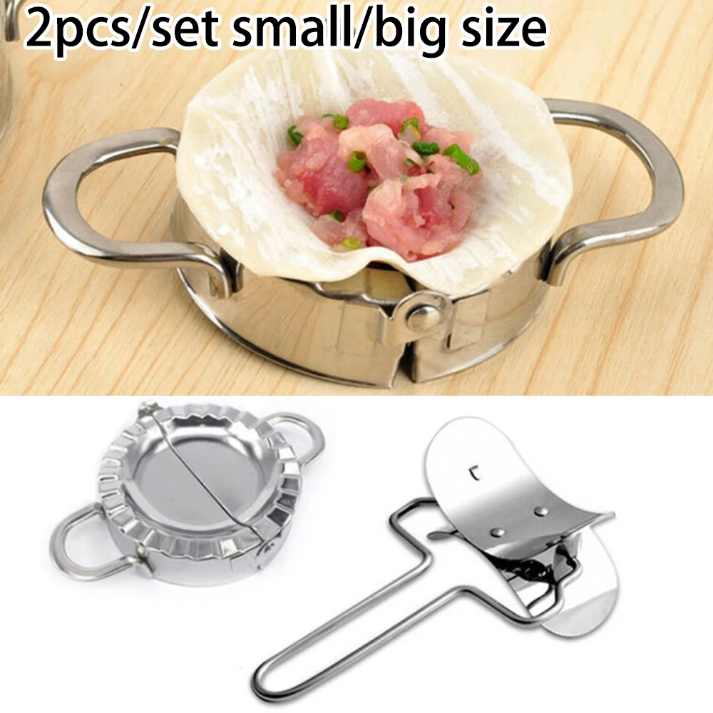 

2Pcs/set Stainless Steel Dumpling Mould Lazy Must-Ravioli Making DIY Mold Mould Baking Home Kitchen Dumpling Maker Tools