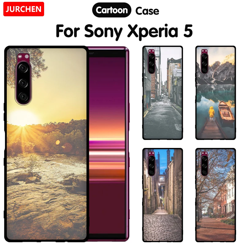 Чехол JURCHEN для Sony Xperia 5 2019 силиконовый чехол J8210 J8270 J9210 Модный с принтом оболочка |
