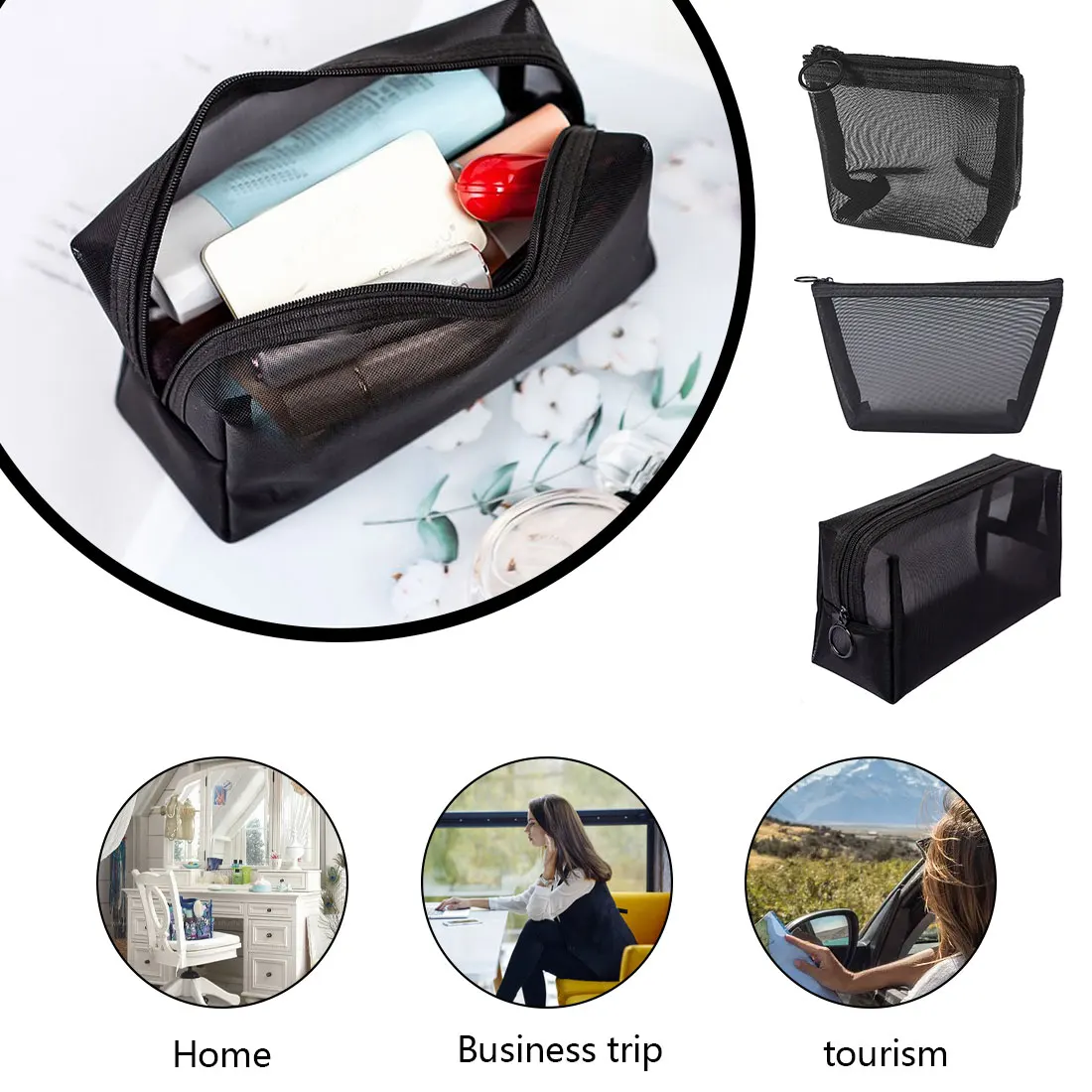 1PCS Women Men Necessary Cosmetic Bag Transparent Travel Organizer Fashion Small Large Black Toiletry Bags Makeup Pouch
1PCS Women Men Necessary Cosmetic Bag Transparent Travel Organizer Fashion Small Large Black Toiletry Bags Makeup Pouch