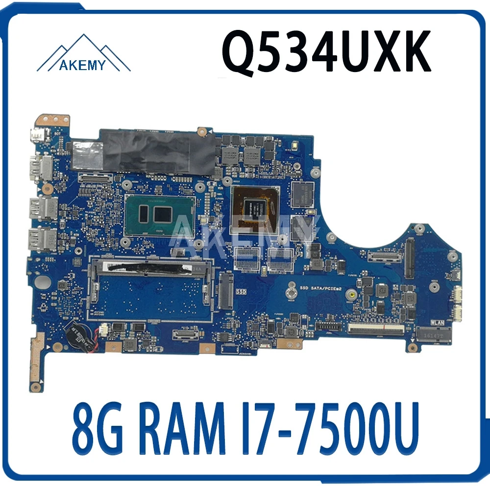 Mainboard For ASUS Q534UXK Q534UX UX560UX UX560UXK Q524UX Q524UXK Laptop motherboard 8G/I7-7500U GTX950M/V2G
Mainboard For ASUS Q534UXK Q534UX UX560UX UX560UXK Q524UX Q524UXK Laptop motherboard 8G/I7-7500U GTX950M/V2G