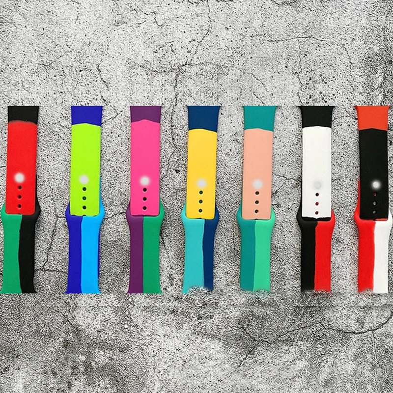 Ремешок для часов iWatch 38/40 мм 42/44 мм, силиконовый, блокирующий цвет, многоцветный, мягкий и удобный браслет
Ремешок для часов iWatch 38/40 мм 42/44 мм, силиконовый, блокирующий цвет, многоцветный, мягкий и удобный браслет