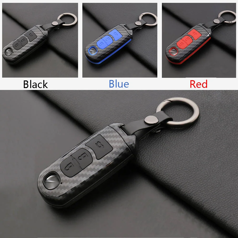 ABS Carbon Fiber Shell+Silicone Cover Remote Key Holder Fob Case&KeyChain For Mazda Series 
ABS Carbon Fiber Shell+Silicone Cover Remote Key Holder Fob Case&KeyChain For Mazda Series
