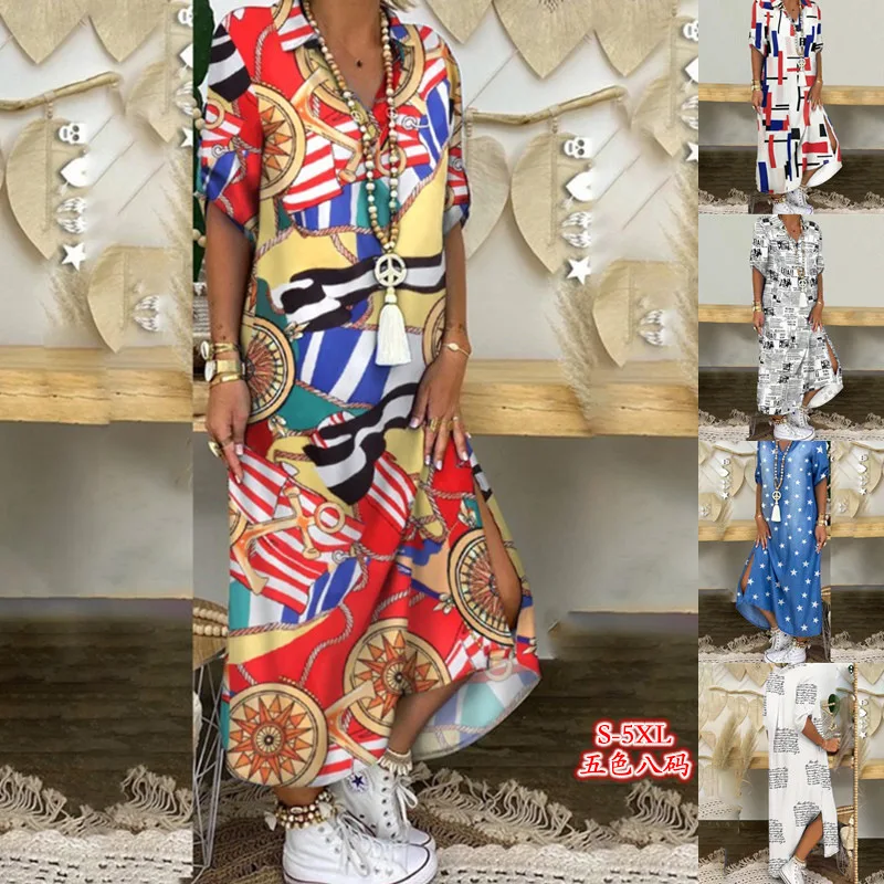 Fashion Street Hipster Women Dress V Neck Loose Irregular Color Print Loose Print Dress Sexy Female 2020 New Spring Autumn
Fashion Street Hipster Women Dress V Neck Loose Irregular Color Print Loose Print Dress Sexy Female 2020 New Spring Autumn