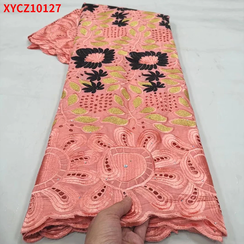 Beautiful African Swiss Lace Fabric Nigerian 100% Cotton Cloth Textiles For Woman Dress 5 Yards/Lot XYCZ10127
Beautiful African Swiss Lace Fabric Nigerian 100% Cotton Cloth Textiles For Woman Dress 5 Yards/Lot XYCZ10127