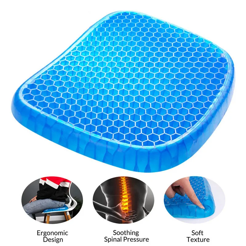 Car Seat Cushion Double Thick Breathable Seat Pad Cool Gel Cushion Honeycomb Design with Non-Slip Cover Pain Relif Ice Pad
Car Seat Cushion Double Thick Breathable Seat Pad Cool Gel Cushion Honeycomb Design with Non-Slip Cover Pain Relif Ice Pad