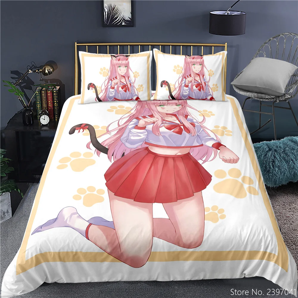 Anime Zero Two Darling Pink Temptation 3D Printed Bedding Set Duvet Cover KING Queen Full Twin Size for Kids Girls Bedroom Decor
Anime Zero Two Darling Pink Temptation 3D Printed Bedding Set Duvet Cover KING Queen Full Twin Size for Kids Girls Bedroom Decor