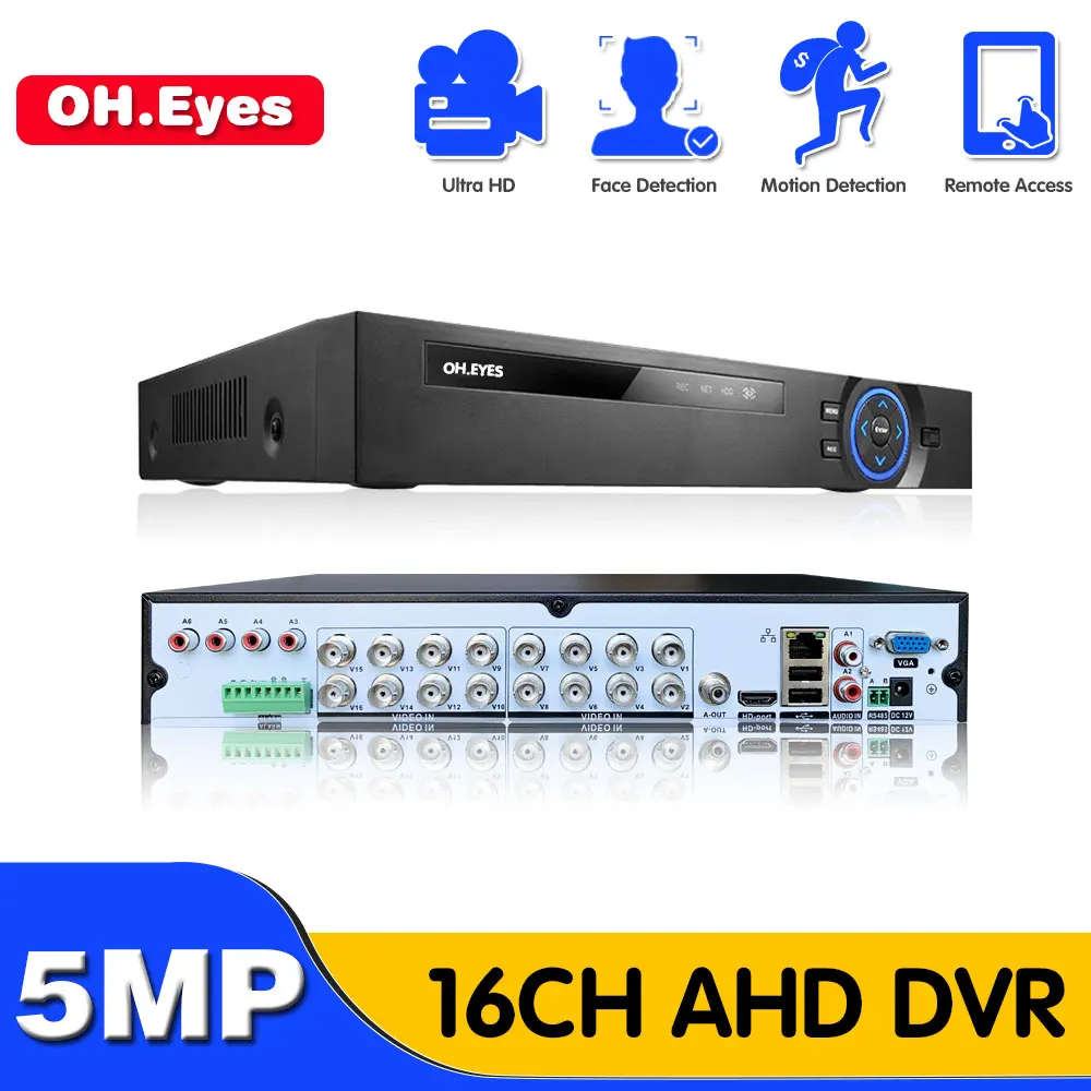 

OH.EYES 16 ch AHD DVR 4MP 16CH AHD/CVI/TVI DVR 4M CCTV Video Recorder Hybrid DVR NVR HVR 5 In 1 DVR for surveillance System