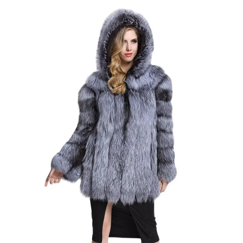 GAMPORL Faux Fur Coats Plush Thicker Hooded Clothes Winter Long-Sleeved Clothes With Pockets Ladies Fashionable Warm Outerwear
GAMPORL Faux Fur Coats Plush Thicker Hooded Clothes Winter Long-Sleeved Clothes With Pockets Ladies Fashionable Warm Outerwear