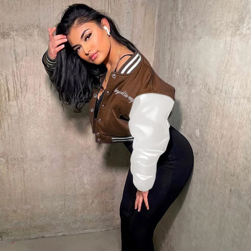 2021 biggorange jacket printed leather sleeves Korean jacket baseball uniform short retro clothes women y2k hombre
2021 biggorange jacket printed leather sleeves Korean jacket baseball uniform short retro clothes women y2k hombre