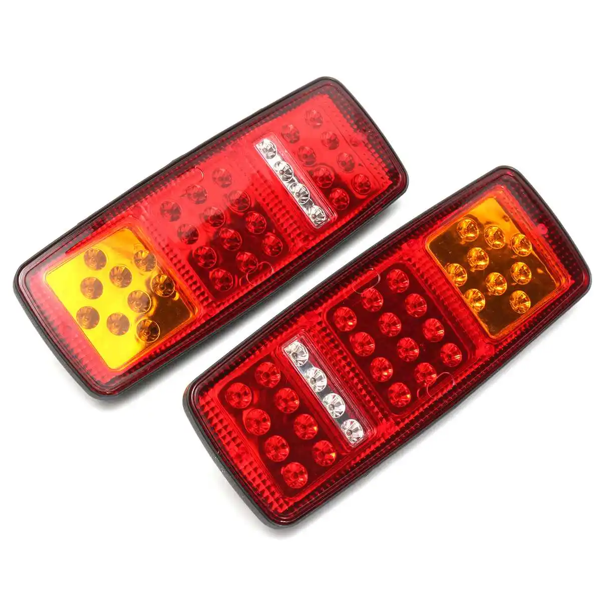 2Pcs 12V 33 LEDs Car Trailer Truck Tail Light Rear Taillight Stop Brake Lights Turn Signal Indicator Lamp for Bus Van Caravan
2Pcs 12V 33 LEDs Car Trailer Truck Tail Light Rear Taillight Stop Brake Lights Turn Signal Indicator Lamp for Bus Van Caravan