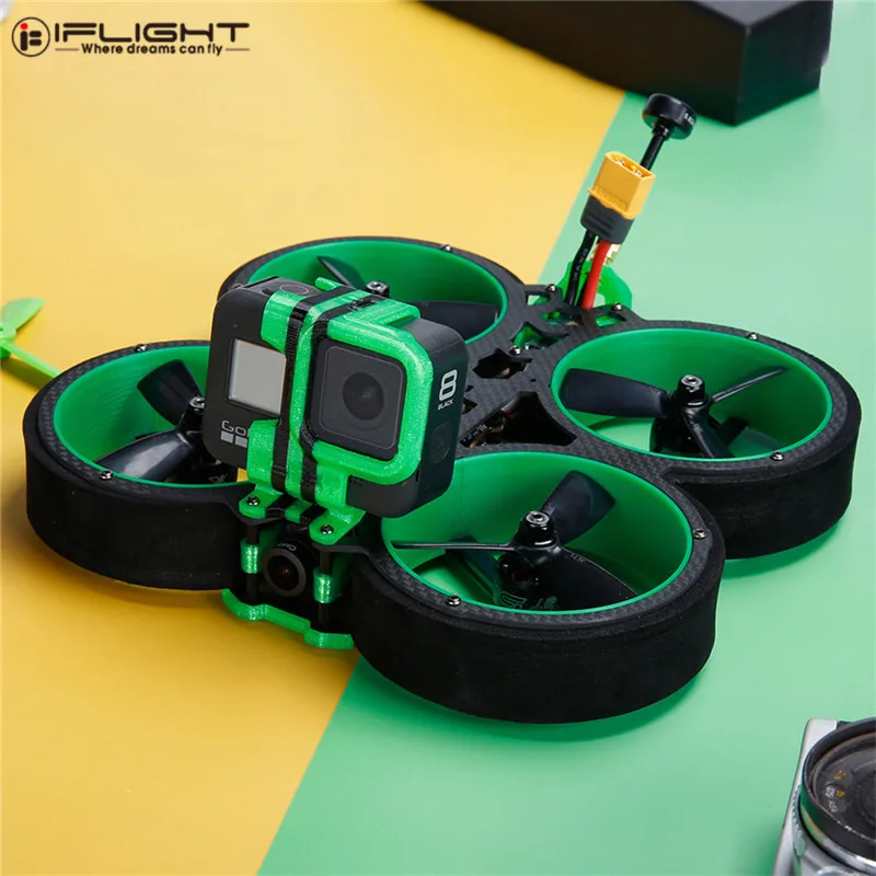 Квадрокоптер iFlight Green Hornet 3 дюйма 142 мм 300 МВт VTX encex E Mini F4 Caddx EOS2 CineWhoop FPV Racing Drone