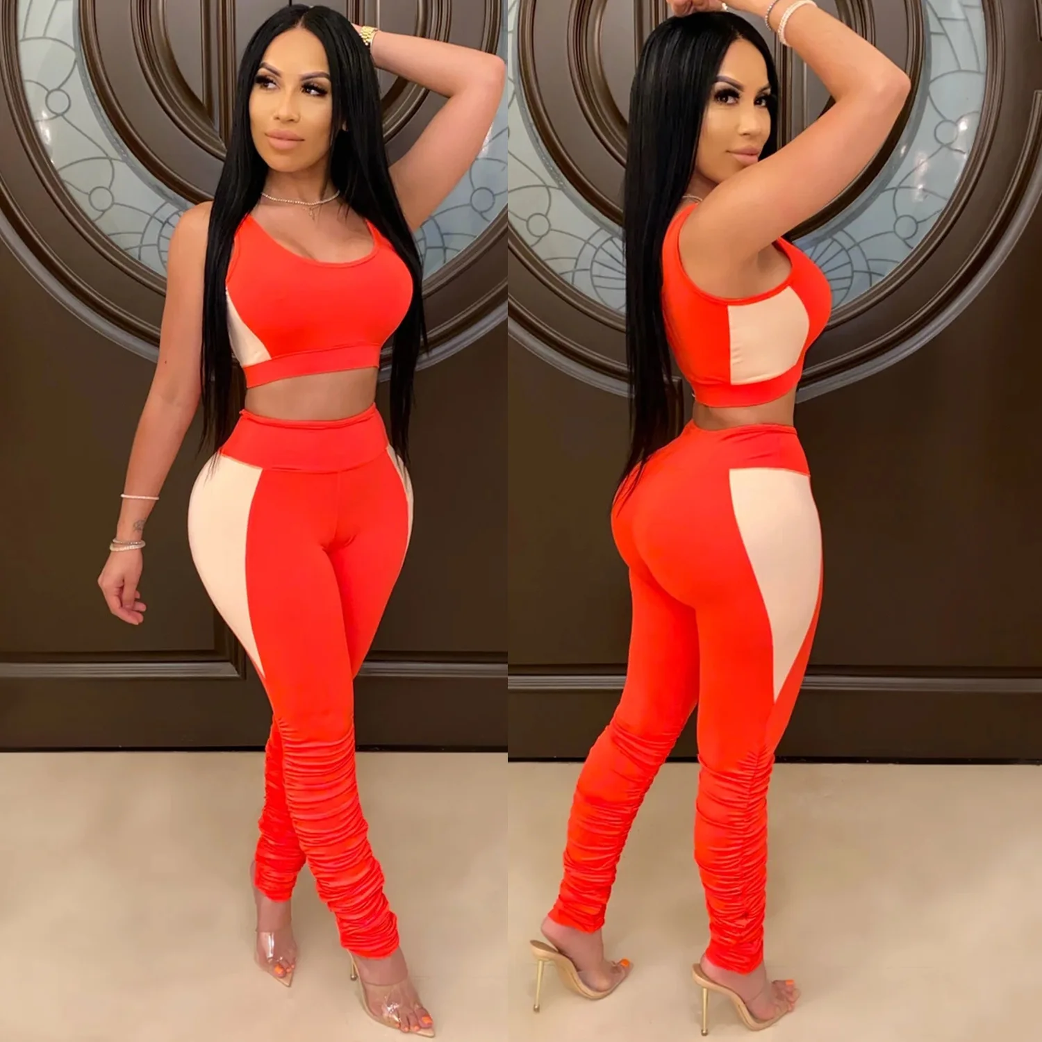 Imcute Two Pieces Sets Women Summer Fashion O-Neck Sleeveless Crop Tops + Long Pants Sport Sets Female Casual Patchwork Outwear
Imcute Two Pieces Sets Women Summer Fashion O-Neck Sleeveless Crop Tops + Long Pants Sport Sets Female Casual Patchwork Outwear