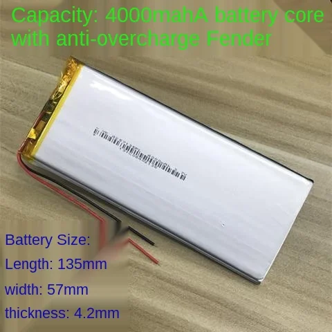 3.7V li-polymer 4000mAH 4257135 A batteries are suitable for tablet computers For Games Accessories Battery
3.7V li-polymer 4000mAH 4257135 A batteries are suitable for tablet computers For Games Accessories Battery