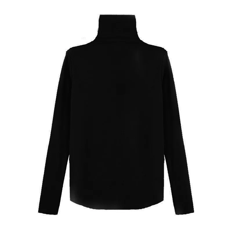 Woman Tshirts Autumn Women's Long Sleeve High Neck Bottoming Thin Fit with Knitting Shirt Slim Pattern Solid ColorFemale Fashion
Woman Tshirts Autumn Women's Long Sleeve High Neck Bottoming Thin Fit with Knitting Shirt Slim Pattern Solid ColorFemale Fashion