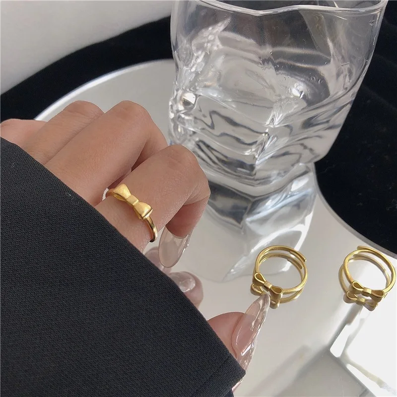 Trendy Gold Bow Rings For Women Men Lover Couple Rings Friendship Engagement Wedding Open Rings Simplicity Jewelry
Trendy Gold Bow Rings For Women Men Lover Couple Rings Friendship Engagement Wedding Open Rings Simplicity Jewelry