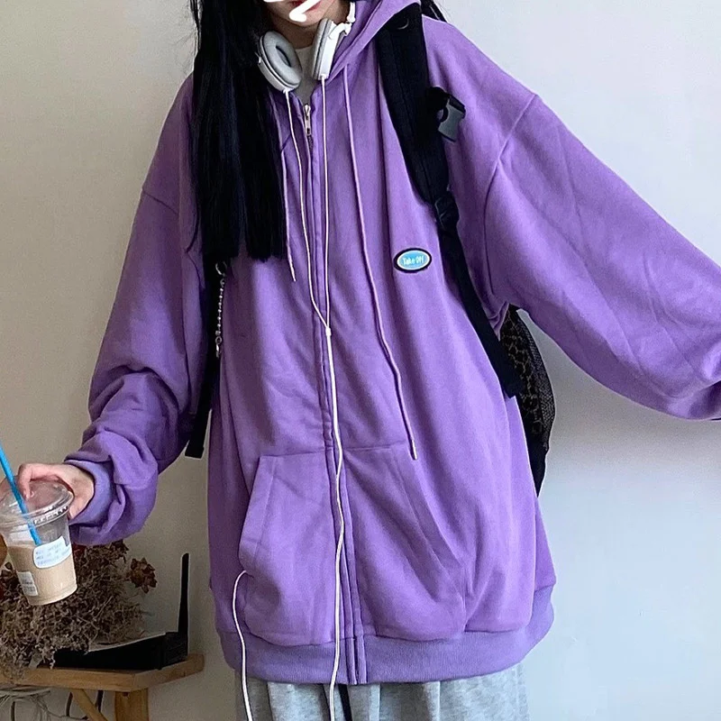 2021 New Oversized Hoodies Sweatshirt Loose Student Zip-up Pocket All-match Coat Harajuku Style Streetwear Women Korean Clothes
2021 New Oversized Hoodies Sweatshirt Loose Student Zip-up Pocket All-match Coat Harajuku Style Streetwear Women Korean Clothes