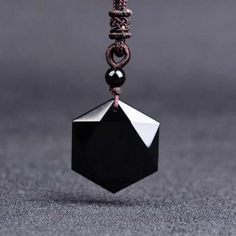 Black Obsidian Pendant Necklace Obsidian Star Pendant Lucky Crystal Jewelry
Black Obsidian Pendant Necklace Obsidian Star Pendant Lucky Crystal Jewelry