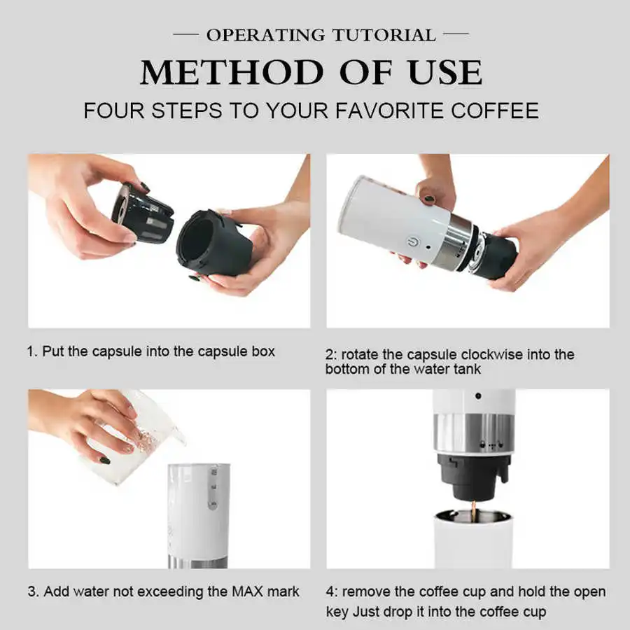 Портативная кофемашина USB электрическая Кофеварка полностью автоматическая