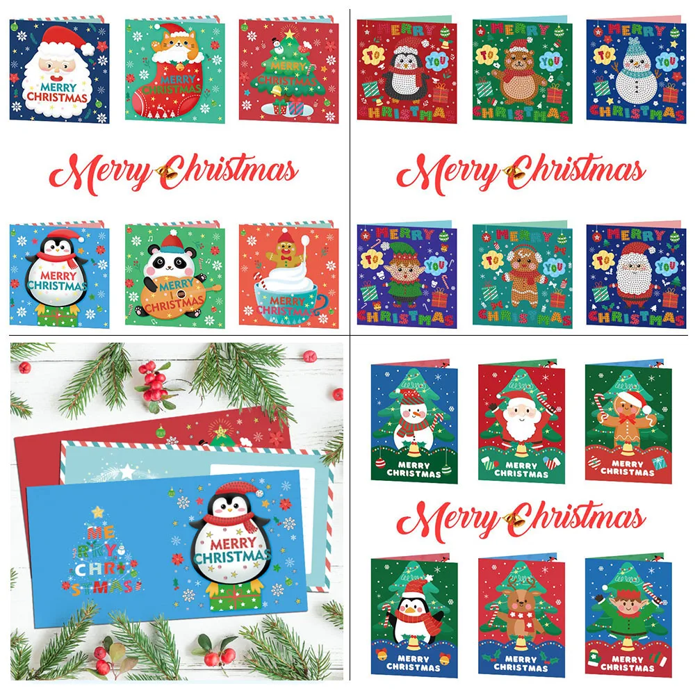 6 PCS DIY Diamond Painting Santa Postcard Cross Stitch Embroidery Mosaic Kit Snowman Penguin Greeting Card Kid Gift
6 PCS DIY Diamond Painting Santa Postcard Cross Stitch Embroidery Mosaic Kit Snowman Penguin Greeting Card Kid Gift