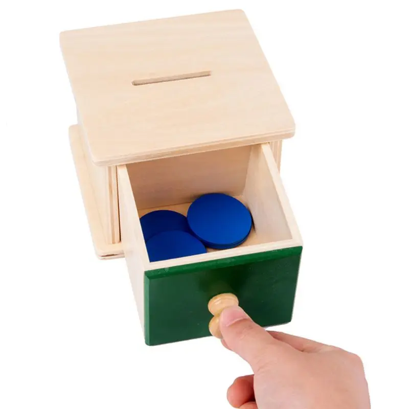 50LE Infant Toddler Wooden Coin Ball Matching Box Montessori Tools for Baby Children
50LE Infant Toddler Wooden Coin Ball Matching Box Montessori Tools for Baby Children