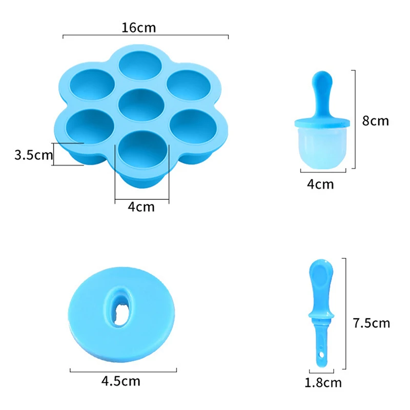 7 Holes Ice Cream Ice Pops Mold Silicone Ice Tray Ice Lolly Mold Silicone Food Supplement Box Fruit Shake Accessories
7 Holes Ice Cream Ice Pops Mold Silicone Ice Tray Ice Lolly Mold Silicone Food Supplement Box Fruit Shake Accessories