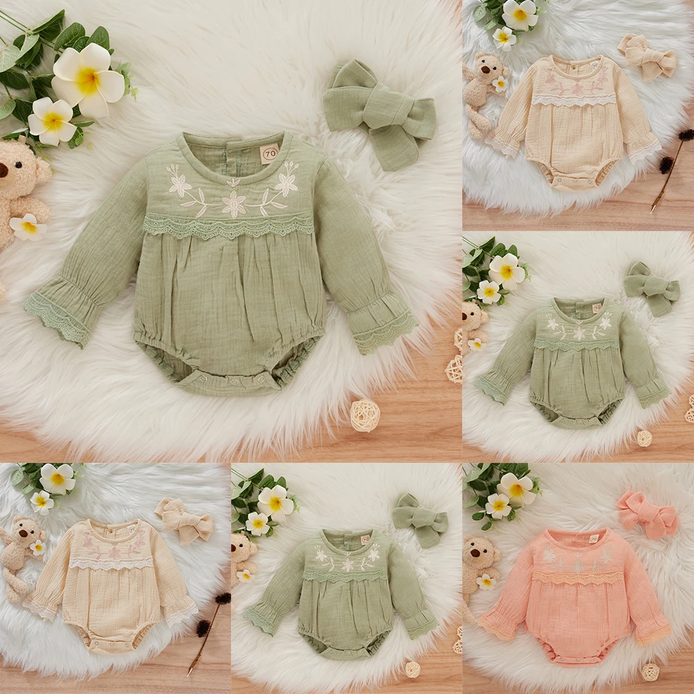 2 Piece Baby Girl Rompers Set With Headband Floral Printed Cute Newborn Jumpsuit Bodysuit Winter Spring Romper 2021
2 Piece Baby Girl Rompers Set With Headband Floral Printed Cute Newborn Jumpsuit Bodysuit Winter Spring Romper 2021