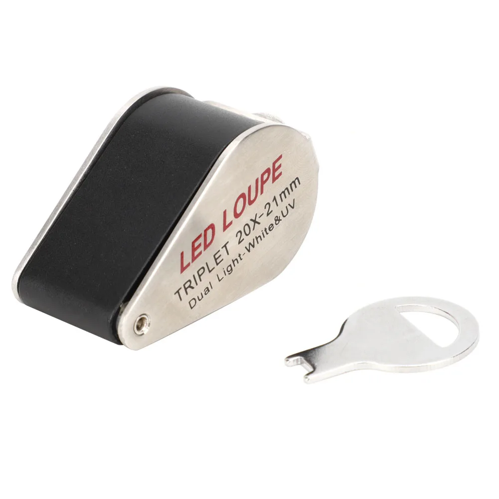 20X Handheld LED Magnifying Glass Jewelry Repairing Loupe Counterfeit Detector Magnifier
20X Handheld LED Magnifying Glass Jewelry Repairing Loupe Counterfeit Detector Magnifier