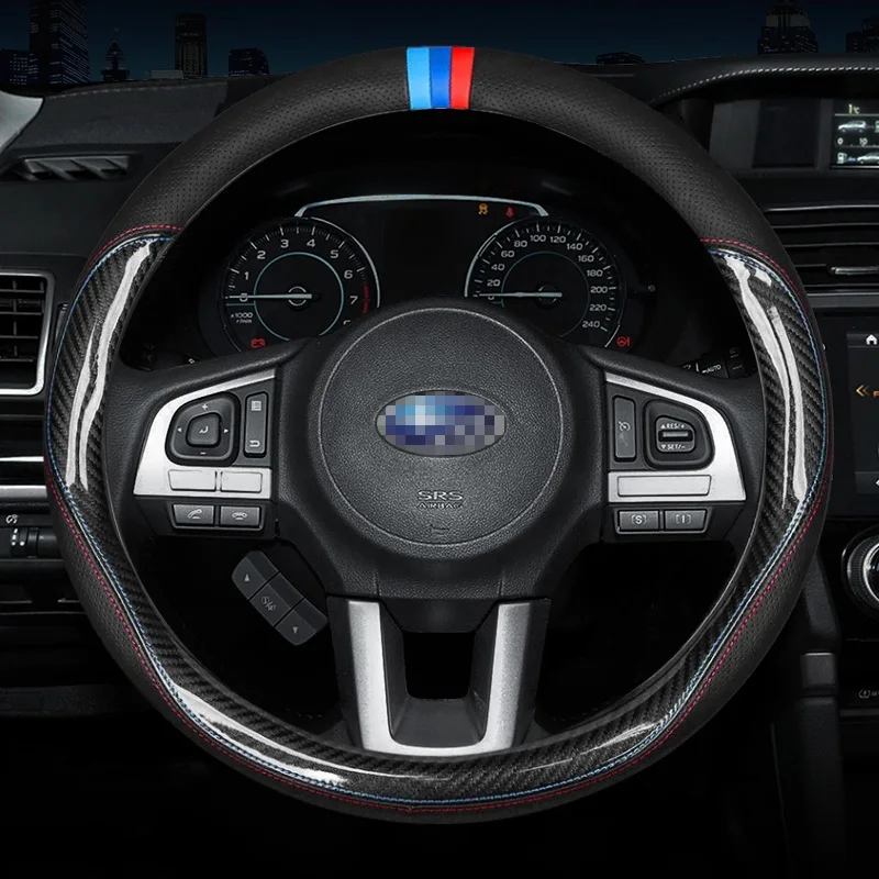 Carbon Fiber Cow Leather Steering Wheel Cover For Subaru STI BRZ Forester XV Impreza Levorg WRX 2016 2018 2019
Carbon Fiber Cow Leather Steering Wheel Cover For Subaru STI BRZ Forester XV Impreza Levorg WRX 2016 2018 2019