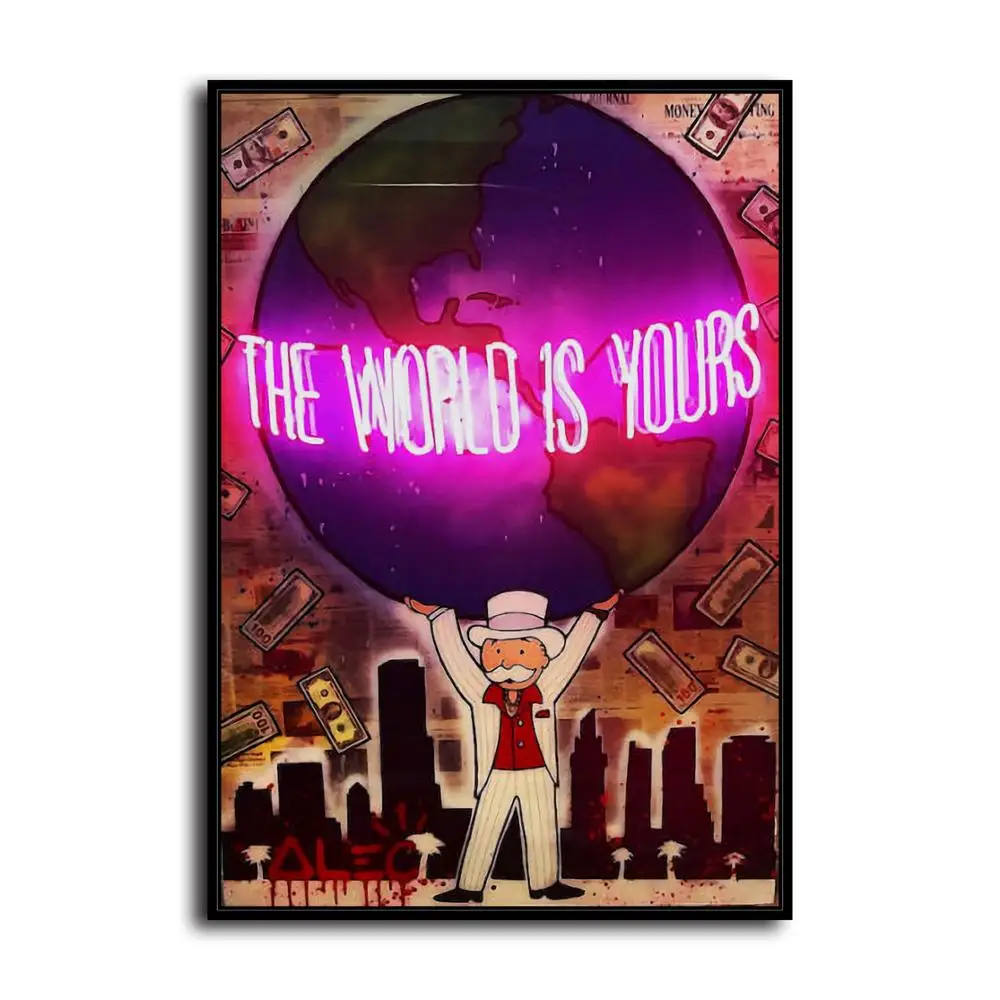 Alec Монополия TheWorld is Your HD CanvasPrint домашний декор картины настенные