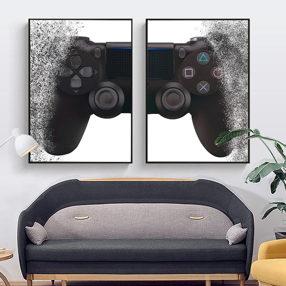 Gamepad Watercolor Art Painting On Canvas Print Black and White 2 Panels Posters and Prints Minimalist Style Wall Decor Pictures
Gamepad Watercolor Art Painting On Canvas Print Black and White 2 Panels Posters and Prints Minimalist Style Wall Decor Pictures