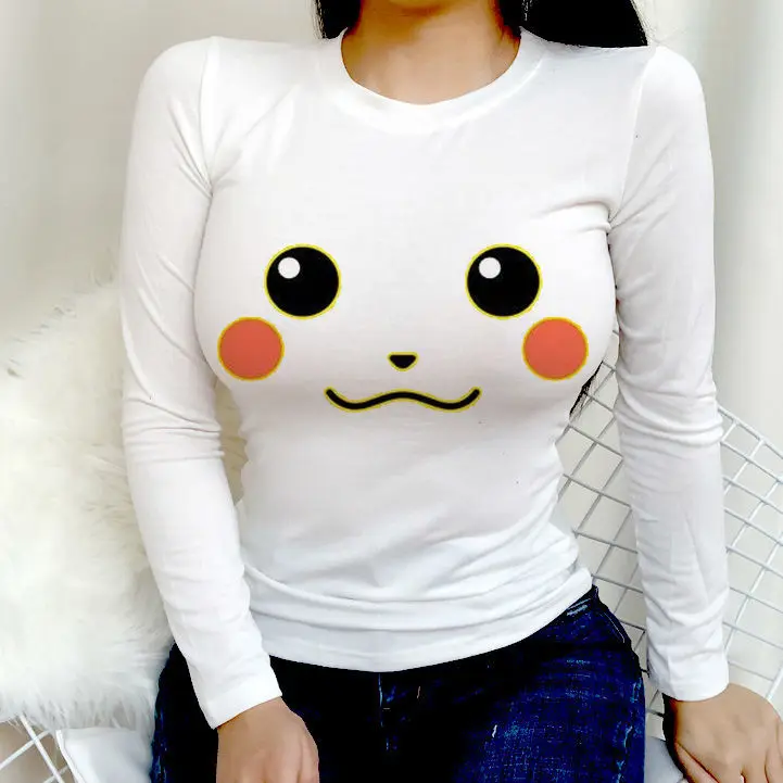 Cute Breasts and Big Tits 3D Big Eyes Spring and Autumn T-shirt Female Anchor Sexy Nightclub Elastic Tight Body Clothes
Cute Breasts and Big Tits 3D Big Eyes Spring and Autumn T-shirt Female Anchor Sexy Nightclub Elastic Tight Body Clothes