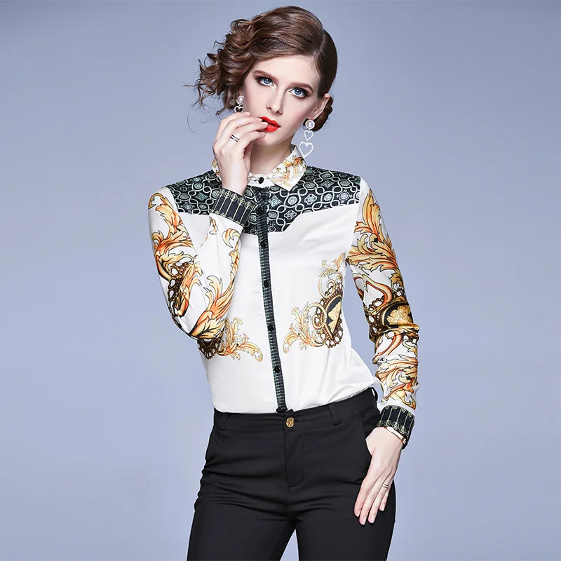 Simgent Office Blouses Women Fashion Long Sleeve Turn Down Collar Casual Work Printing Shirts Woman Tops SG003315
Simgent Office Blouses Women Fashion Long Sleeve Turn Down Collar Casual Work Printing Shirts Woman Tops SG003315