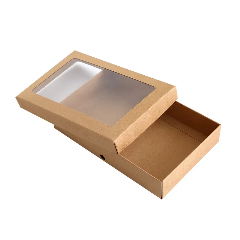 10pcs Vintage Kraft Paper Box with Window Gift Box Bags Packaging Underwear Towel Clothes Storage Box Wedding Favors Party
10pcs Vintage Kraft Paper Box with Window Gift Box Bags Packaging Underwear Towel Clothes Storage Box Wedding Favors Party