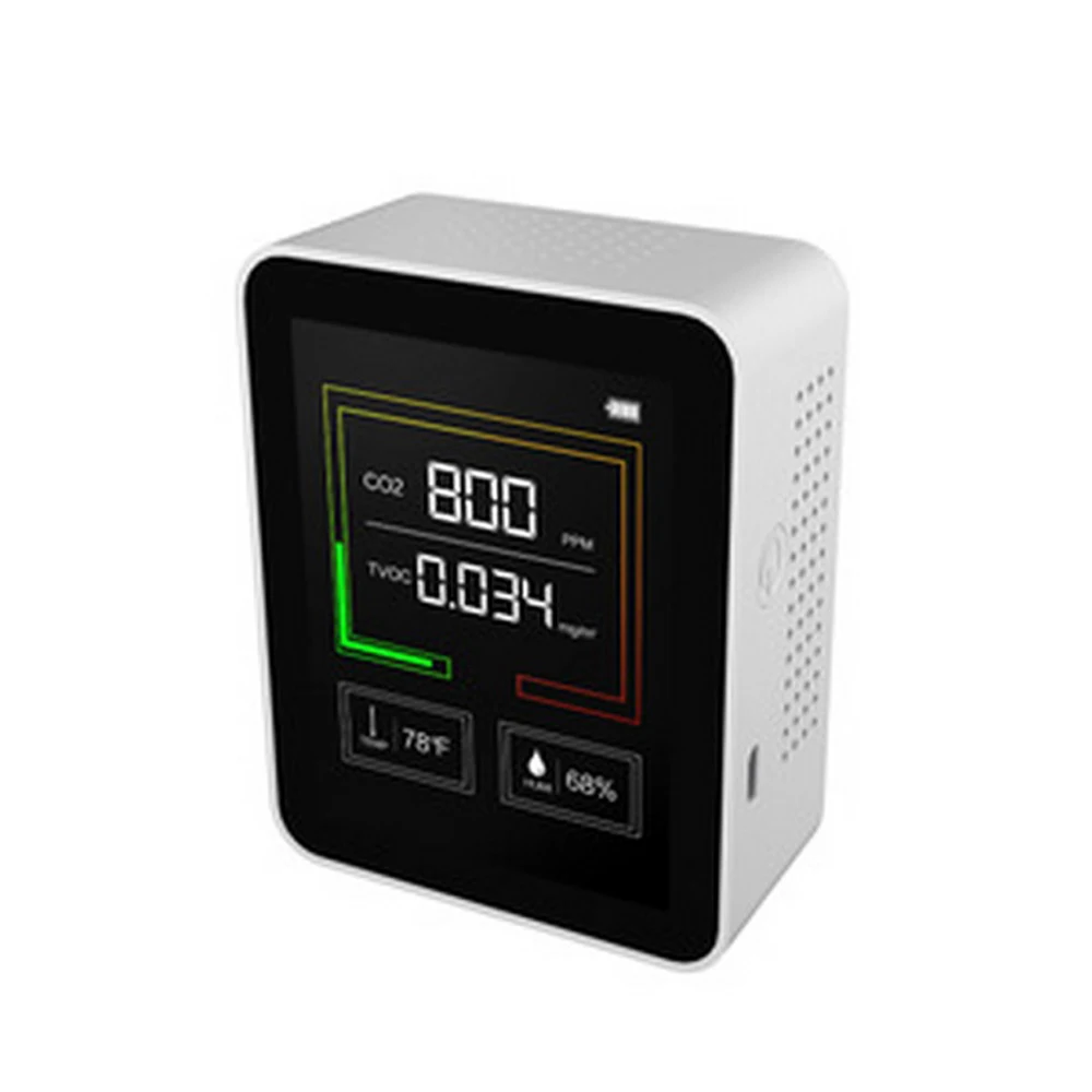 CO2 Detector TVOC Formaldehyde Detector HCHO Air Quality Detector Intelligent Air Detector Temperature Humidity Sensor Tester
CO2 Detector TVOC Formaldehyde Detector HCHO Air Quality Detector Intelligent Air Detector Temperature Humidity Sensor Tester