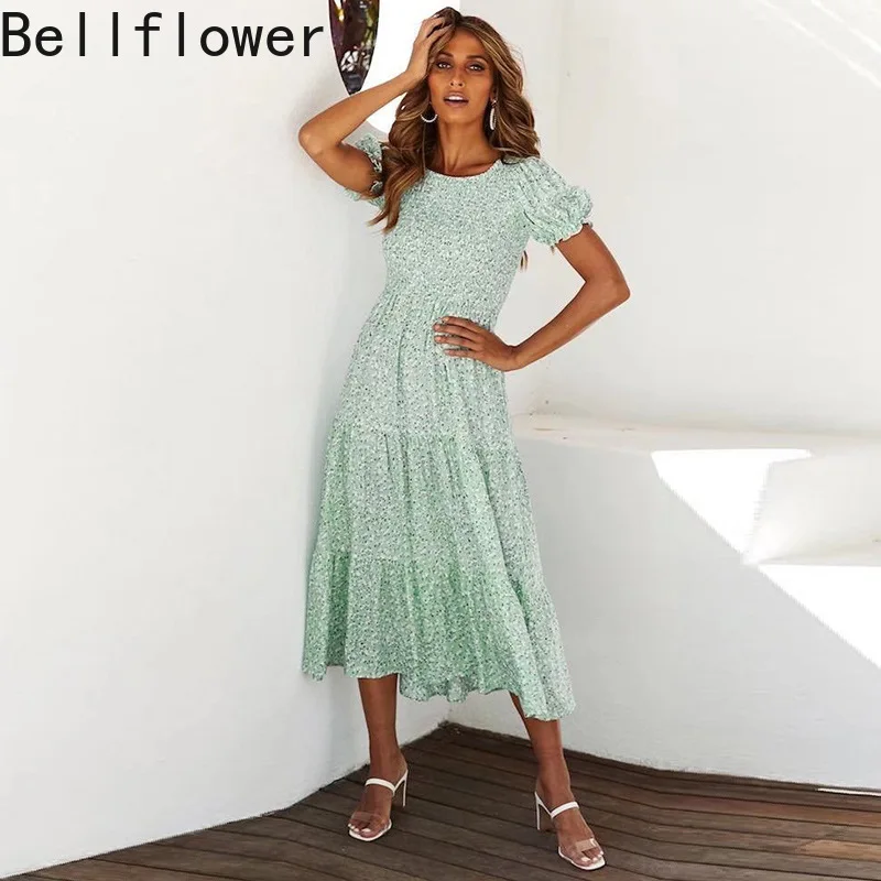 Green Floral Print Maxi Dress for Women Summer 2022 Bohemian Short Lantern Sleeve Loose Dresses Holiday Round Neck Boho Dress
Green Floral Print Maxi Dress for Women Summer 2022 Bohemian Short Lantern Sleeve Loose Dresses Holiday Round Neck Boho Dress