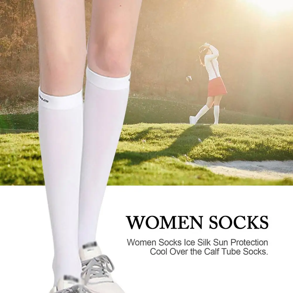 Women Socks Elastic Ice Silk Sun Protection Cool Over The Calf Tube Socks Golf Outdoor Pants UV-proof Light Thin Smooth Sock
Women Socks Elastic Ice Silk Sun Protection Cool Over The Calf Tube Socks Golf Outdoor Pants UV-proof Light Thin Smooth Sock