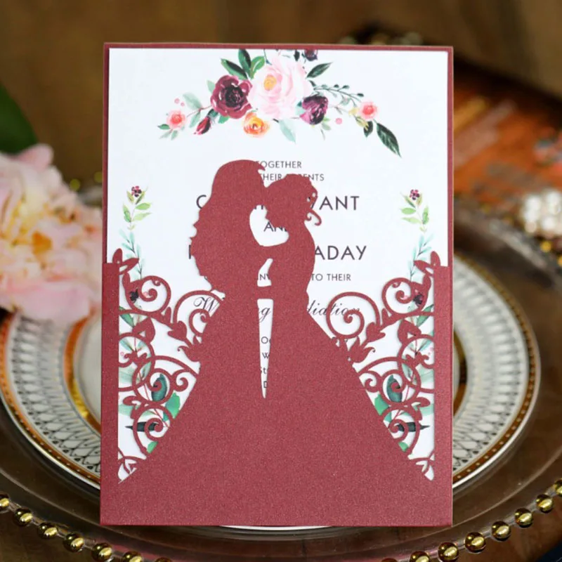 20pcs Hollow Laser Cut Wedding Invitation Card Greeting Card Free printing Wedding Party Supplies
20pcs Hollow Laser Cut Wedding Invitation Card Greeting Card Free printing Wedding Party Supplies