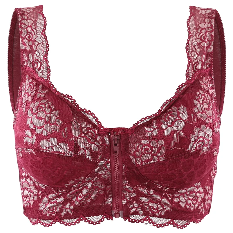 women's Front Closure Embroidery Lace Bra Full Coverage Wire Free Lingerie Comfortable 75 80 85 90 95 100 B C D
women's Front Closure Embroidery Lace Bra Full Coverage Wire Free Lingerie Comfortable 75 80 85 90 95 100 B C D