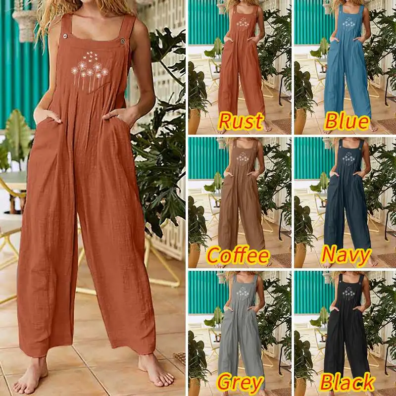 Women'Jumpsuits Casual Wide Leg Pants Women'Rompers VONDA 2021 Female Long Trousers Printed Overalls Plus Size Solid Playsuits
Women'Jumpsuits Casual Wide Leg Pants Women'Rompers VONDA 2021 Female Long Trousers Printed Overalls Plus Size Solid Playsuits