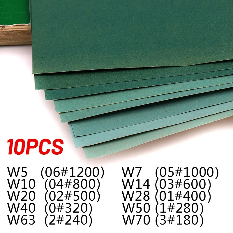 8 PCS Precision Metallographic Sandpaper W5~W50 Mirror Polishing Abrasive Cloth
