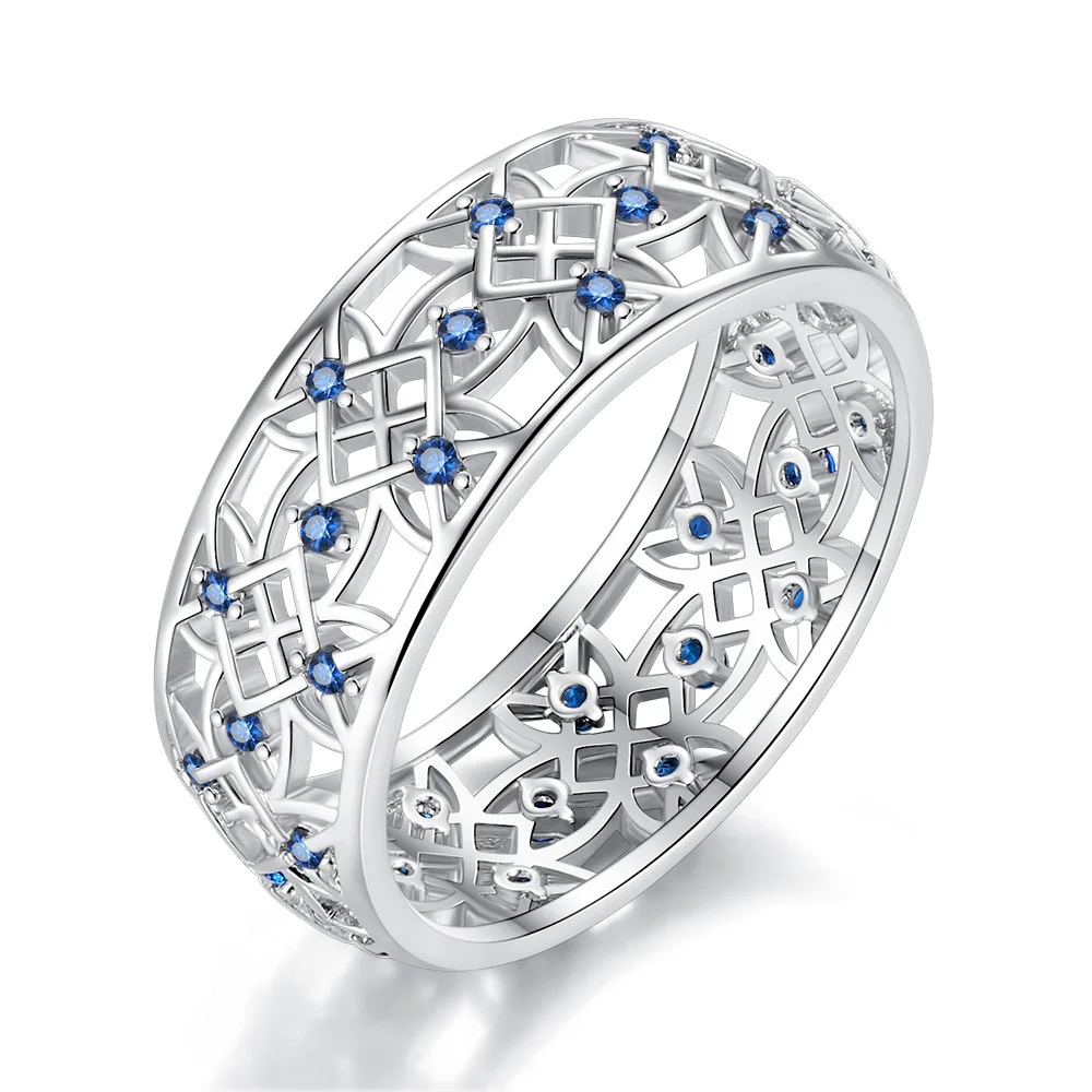 Vintage Female Small Blue Crystal Stone Ring Fashion Hollow Wedding Rings For Women Simple Silver Color Love Engagement Ring
Vintage Female Small Blue Crystal Stone Ring Fashion Hollow Wedding Rings For Women Simple Silver Color Love Engagement Ring