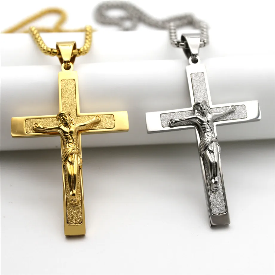 Gold/Silver Color Cross Pattern Pendant Necklaces for Men Stainless Steel Link Chain Jesus Crucifix Statement Religious Jewelry
Gold/Silver Color Cross Pattern Pendant Necklaces for Men Stainless Steel Link Chain Jesus Crucifix Statement Religious Jewelry