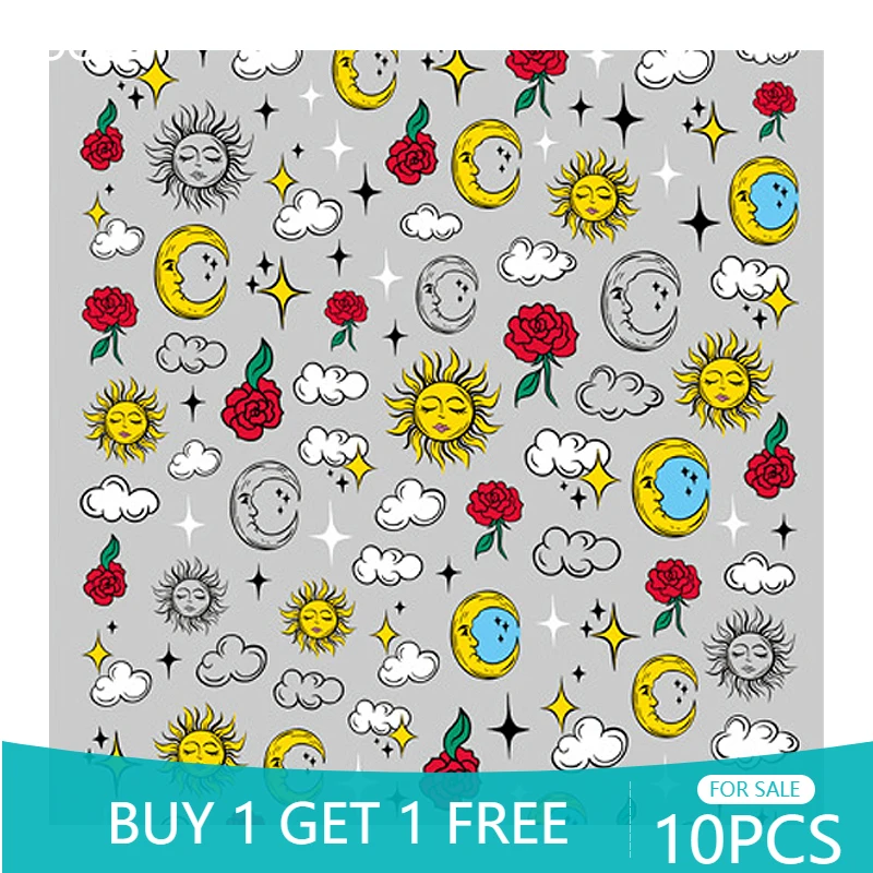 10PCS 3D Sun Moon Rose Flower Nail Sticker Cartoon Bear Rainbow Cloud Nail Slider D White Rabbit Love Butterfly Nail Tools
10PCS 3D Sun Moon Rose Flower Nail Sticker Cartoon Bear Rainbow Cloud Nail Slider D White Rabbit Love Butterfly Nail Tools