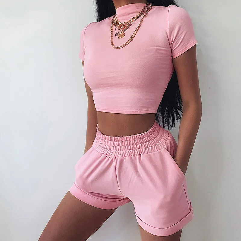 Summer New Slim Slimming Top Two-piece Ladies Umbilical Cord Solid Color Tight-fitting Sexy Fashion Casual Suit
Summer New Slim Slimming Top Two-piece Ladies Umbilical Cord Solid Color Tight-fitting Sexy Fashion Casual Suit
