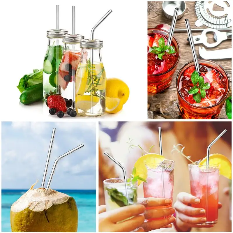 Eco Friendly Reusable Straw 304 Stainless Steel Straw Metal Smoothies Drinking Straws Set With Brush Wholesale Kitchen Bar
Eco Friendly Reusable Straw 304 Stainless Steel Straw Metal Smoothies Drinking Straws Set With Brush Wholesale Kitchen Bar