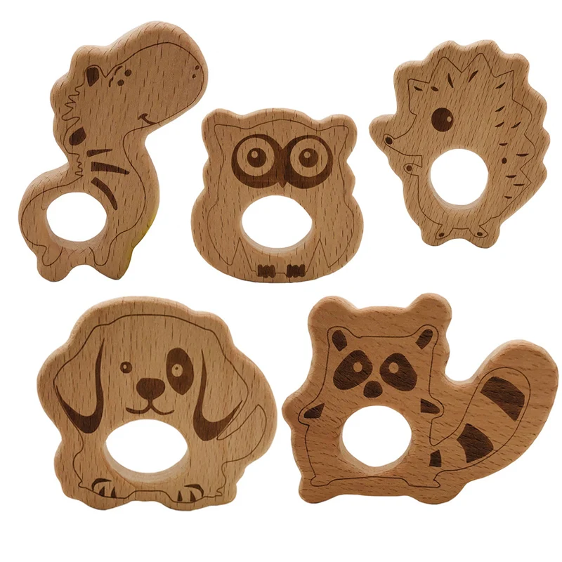 Baby Wooden Teethers Food Grade Beech Wooden Teether Newborn Animals Accessories Kid Teething Necklace Pendant Nursing Toys Gift
Baby Wooden Teethers Food Grade Beech Wooden Teether Newborn Animals Accessories Kid Teething Necklace Pendant Nursing Toys Gift