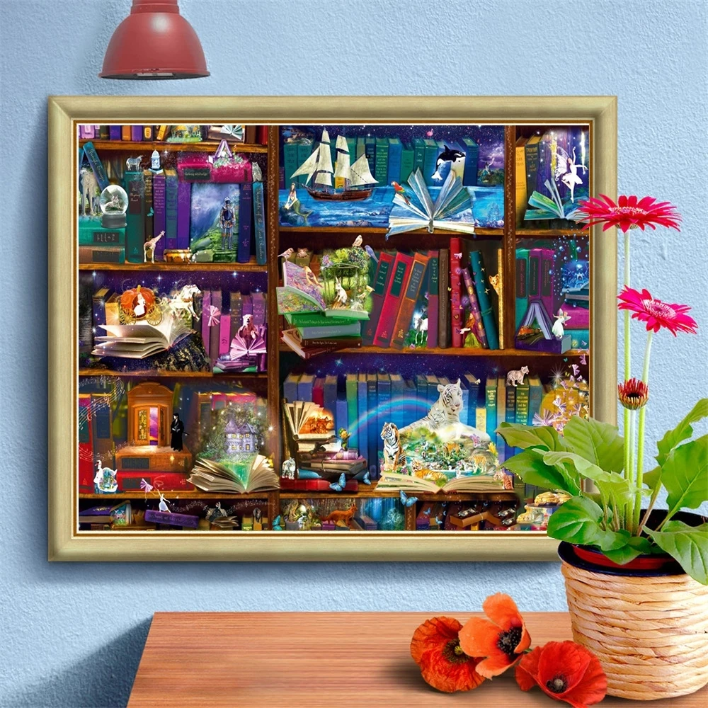 Diamond Painting Dream Bookshelf 5D DIY Crystal Art Full Drill Cross Stitch Mosaic Landscape Embroidery Handicraft Home Decor
Diamond Painting Dream Bookshelf 5D DIY Crystal Art Full Drill Cross Stitch Mosaic Landscape Embroidery Handicraft Home Decor
