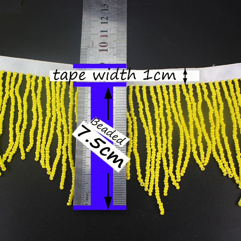 7.5cm Width Yard Wave Beaded Multicolor Yard Fringe Tassel Tube DIY Trim Clothing Lamp Embroidery Applique Decoration Accessory
7.5cm Width Yard Wave Beaded Multicolor Yard Fringe Tassel Tube DIY Trim Clothing Lamp Embroidery Applique Decoration Accessory