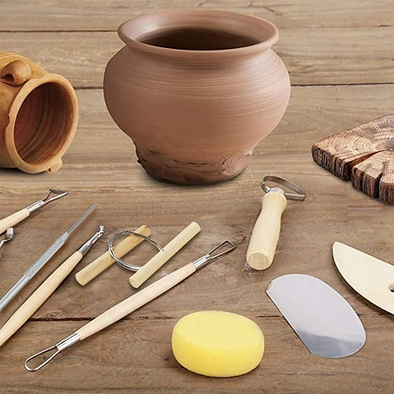 Hot 18 Pieces Pottery Tools Wooden Pottery Sculpting Clay Cleaning Tool Set for Beginner Level
Hot 18 Pieces Pottery Tools Wooden Pottery Sculpting Clay Cleaning Tool Set for Beginner Level